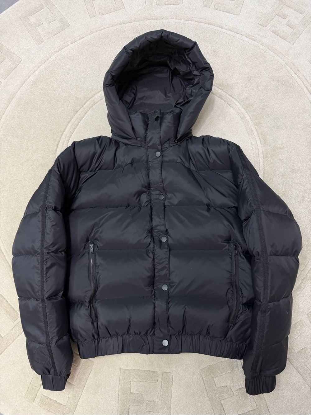 ALO Yoga Black Hooded Puffer Coat